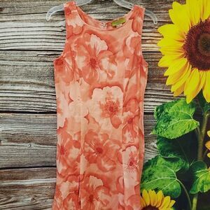 Possibility 100% linen orange large floral medium